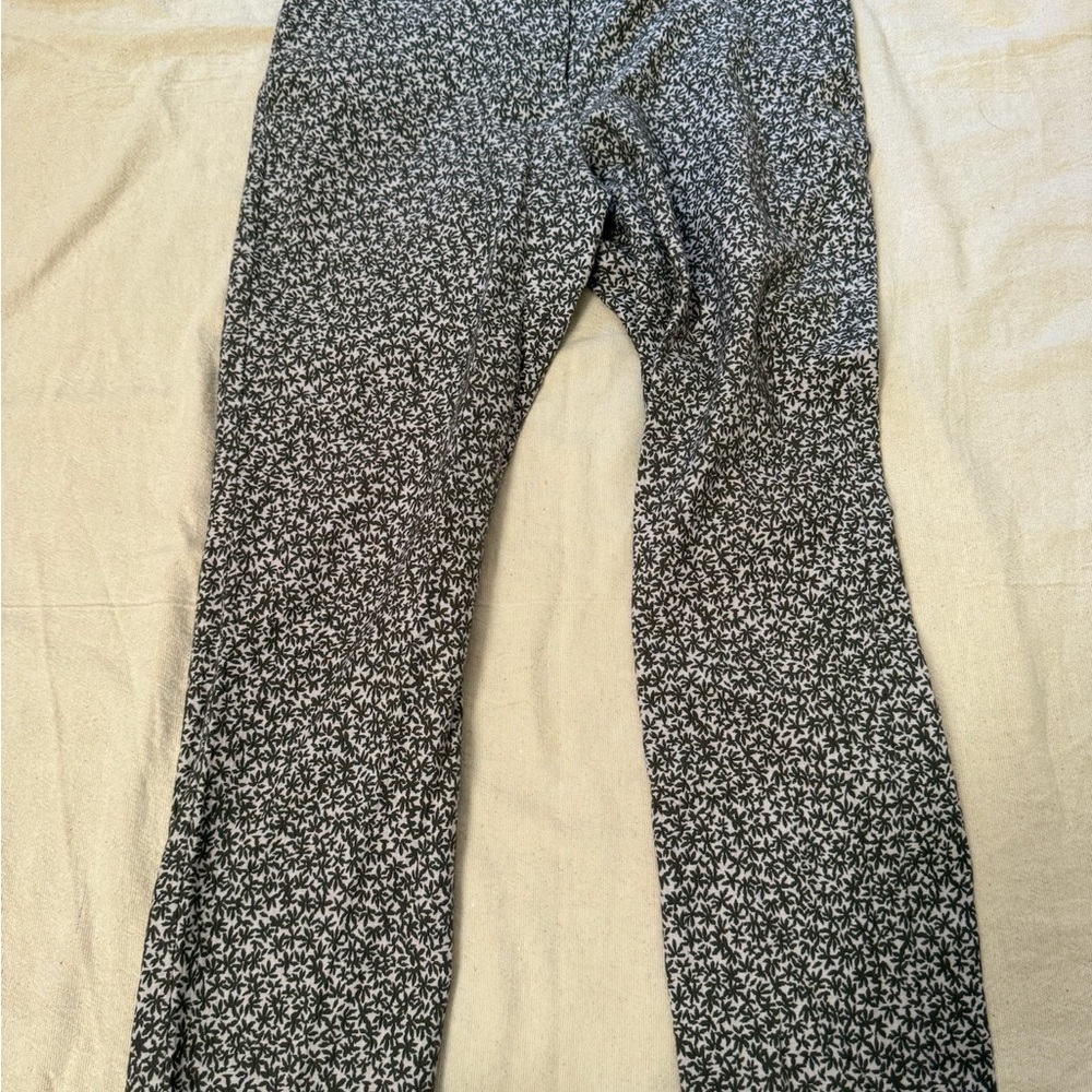 Ann Taylor Black and White Floral Trousers
